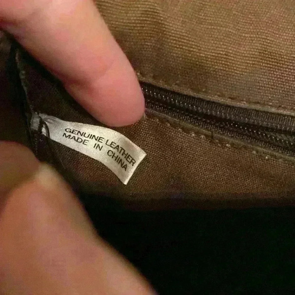 Vintage G.H. Bass & Co. Brown Leather Crossbody Bag 90s Y2K Classic Academia - Picture 7 of 16